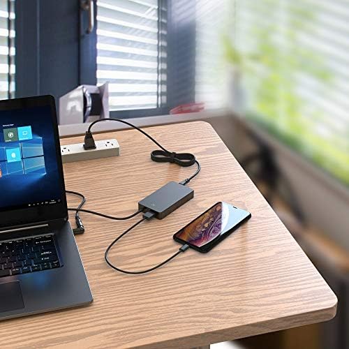 Universal 90 W Laptop Charger with Fast USB Charging – Compatible with HP, Dell, Lenovo, Acer, and More – Enhanced Power Adapter for Laptops and Ultrabooks with Multiple Voltage Outputs and 5 V USB Port for Smartphones and Tablets