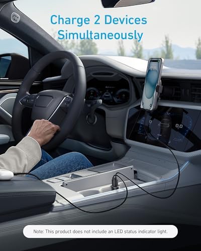 Anker 30 W Dual-Port USB-C Car Charger – High-Speed Power IQ 3.0 Adapter for i Phone 16/15/14/13/12 & Samsung Galaxy S25/S24/S23/S22/S21 – Compact Car Cigarette Lighter Charger for i Pad Pro & Air Pods – Reliable Fast Charging Solution for Road Trips and Daily Commutes