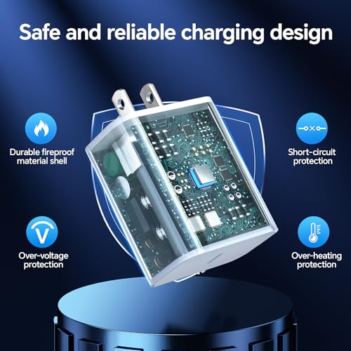 Dayaoncy 20 W Pink USB-C Wall Charger with 10 FT Cable – Fast Charging Solution for i Phone 11/12/13/14 & More – Stylish & Efficient Power Adapter for Home, Office, and Travel Use