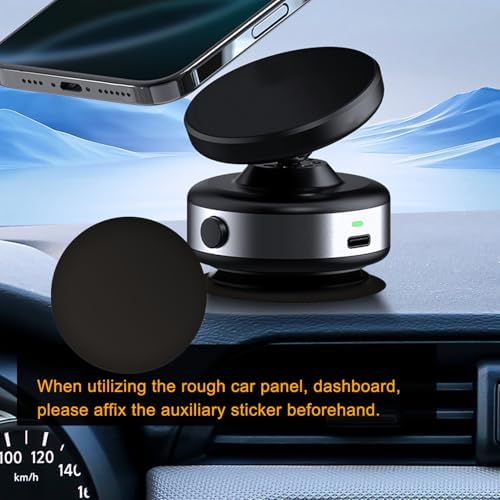 Revolutionize Your Car Experience with the 360° Adjustable Anti-Shake Electric Suction Cup Phone Mount – Perfect for Mag Safe i Phone 16, 16 Pro Max, 15, 14, and 13 – Hands-Free Vlogging and Travel Essential with Superior Stability and Magnetic Grip