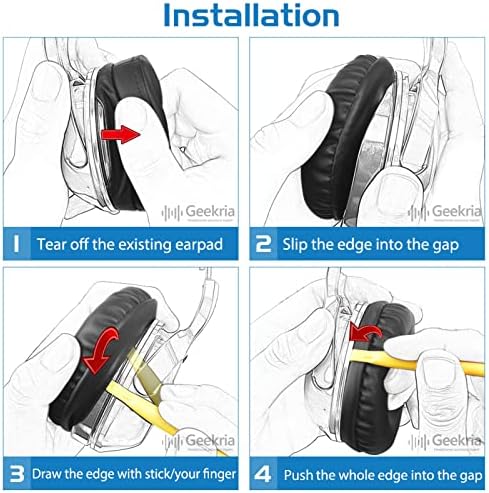 Transform Your AKG N60 NC Wireless Headphones with Geekria Quick Fit Replacement Ear Pads – Ultimate Comfort, Seamless Compatibility, and Effortless Installation in Sleek Black Finish