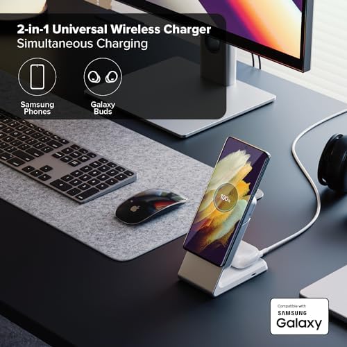 ALOGIC Matrix Magnetic Wireless Charging Dock: Rapid 15 W Power Bank for i Phone 14 Pro, 14 Plus, 13, 12 & Air Pods Pro | Seamless Mag Safe Compatibility for Effortless Dual Device Charging | Ultra-Portable Design for On-the-Go Power Solutions