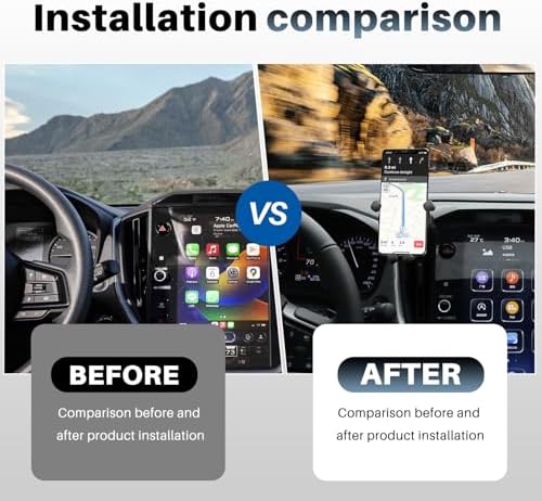 KUNGKIC Premium Rotating Smartphone Mount for 2023-2025 Subaru Crosstrek | Universal Car Cradle for 3.5-5.5 Inch Devices | Stylish Aluminum Design for Enhanced Interior | Hands-Free Navigation and Calls Made Easy | Quick Installation with Superior Grip Stability