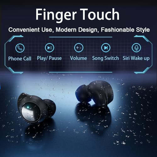 IHAO Bluetooth 5.3 Clip-On Sport Earbud Headphones – 80-Hour Playtime, Noise-Cancelling Hi-Fi Sound, IPX4 Waterproof, Secure Fit for Active Lifestyles, Perfect for Workouts and Leisure, Enhanced Connection Speed, Painless Wear – Black