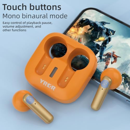 Chic Pink YK-11 Wireless Earbuds with Bluetooth 5.3 & Noise Cancellation – Lightweight Comfort & Compact Charging Case for Ultimate Audio Freedom – Perfect for i Phone & Android Users