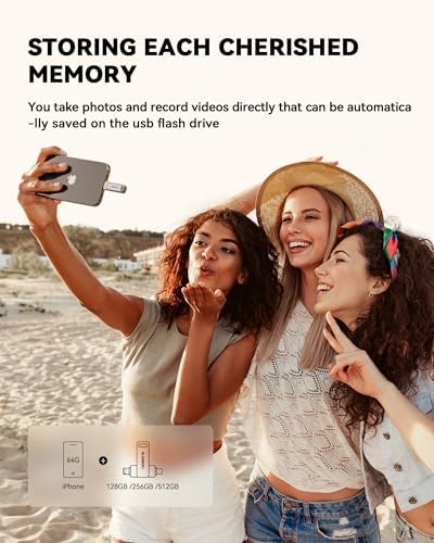 MFi Certified 256 GB Flash Drive – Ultimate Photo Storage for i Phone, i Pad, Android & PC | High-Speed USB 3.0 Memory Stick with Dual Connectors | Seamless File Transfers & Enhanced Compatibility for All Your Devices