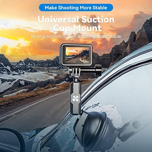 TELESIN Electric Magsafe Car Mount Vacuum Magnetic Car Phone Holder 105N 360° Reinforced Adjustable Swivel Lock, Suction Cup Phone Mount for Your Car/Gym/Mirror/iPhone & Android – Enhanced Compatibility and Speed