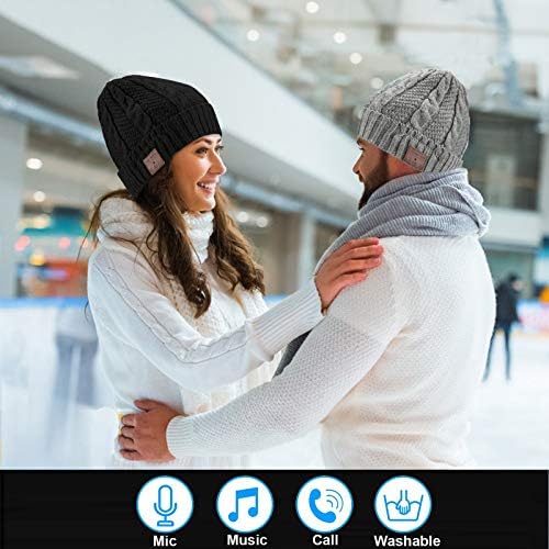 Stay Warm and Tune In: Bluetooth V5.0 Music Beanie for Hands-Free Winter Adventures, Cozy Comfort, and Stylish Outdoor Listening – Perfect Unisex Cap for Active Lifestyles