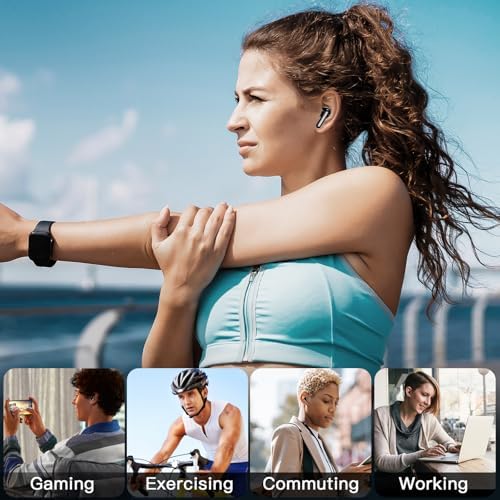 Kurdene Bluetooth 5.3 Wireless Earbuds – Stylish Pink Deep Bass Earphones with 48-Hour Playtime, Sweatproof Design for Active Lifestyles, Crystal-Clear Call Quality, and Ultra-Lightweight Comfort for On-the-Go Audio Excellence