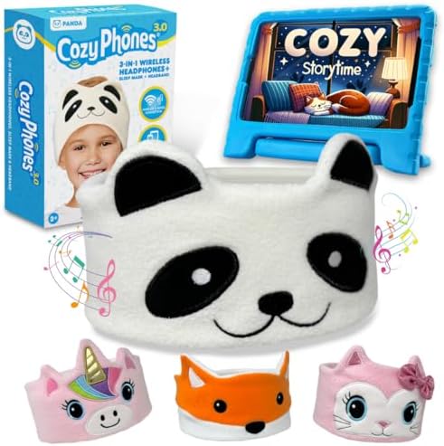 Charming Panda-Themed Bluetooth Headphones for Toddlers – Safe Volume Control Wireless Earphones with Versatile 3.5 mm Connectivity – Perfect Travel Accessory for Kids – Lightweight Comfort for All-Day Enjoyment
