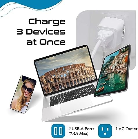 Compact Dual USB Travel Adapter for Effortless Charging in Australia, New Zealand, and China – Essential Type I Plug for Phones, Tablets, and Cameras – Quick Charge Capability with Universal Compatibility for Hassle-Free Global Adventures