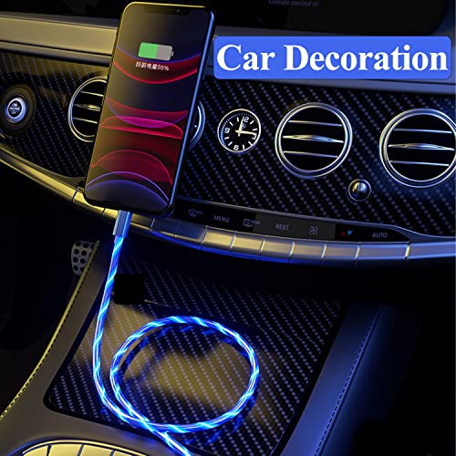 Illuminate Your Charging: 2-Pack LED USB A to C Charger Cable – Vibrant Light-Up Type C Cord for i Phone 15, Samsung Galaxy S21/S20/S10/S9/S8, Note 20, LG V30/V20/G6 – 78-Inch Durable Fast Charging Solution in Purple & Green