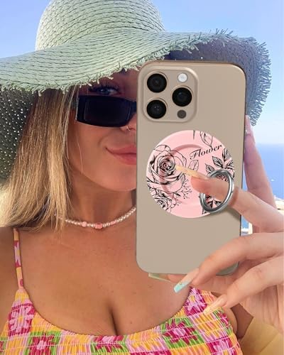 Magnetic Phone Grip Holder for i Phone – Adjustable Mag Safe-Compatible Finger Ring Stand with Fun Designs for Secure Selfies and Video Calls – Lightweight, Durable, and Removable Accessory to Elevate Your Smartphone Experience