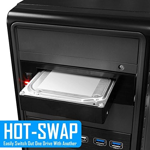 Kingwin Universal Hot Swap Mobile Rack for 2.5” & 3.5” SSD/HDD – Effortless Internal Tray-Less SATA Hard Drive Backplane Enclosure with 6 Gbps Support for SATA I/II/III & SAS I/II – Ultimate Flexibility and Enhanced Data Transfer Speed for Efficient Storage Management