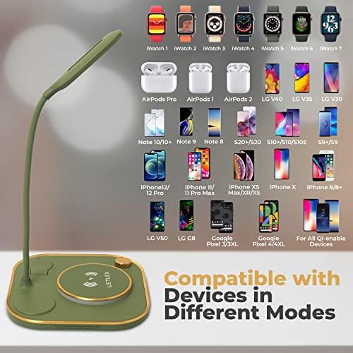 Revolutionize Your Workspace with the Ultimate 3-in-1 LED Desk Lamp and Qi Wireless Charger – 15 W Fast Charging for All Devices – Versatile 360° Adjustable Hose for Tailored Illumination – Modern Aesthetic Perfect for Any Office – Eco-Conscious and Durable Lighting Solution for Enhanced Productivity