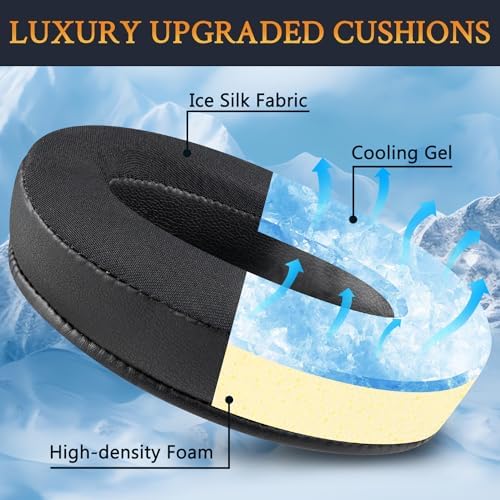 Premium SOULWIT Cooling Gel Earpads for Sony WH-XB910 N Headphones – Advanced Noise Isolation Foam Cushions for Unmatched Comfort and Superior Sound Quality – Stylish Red Storm Replacement Ear Pads for Music Enthusiasts