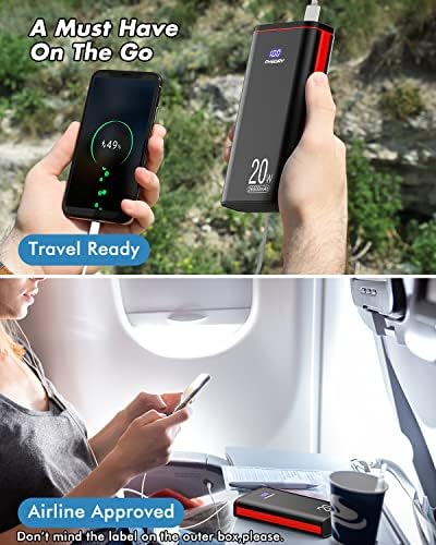 High-Capacity Ayeway USB C Portable Charger – 26800 m Ah Power Bank with PD 20 W Fast Charging, 5 Ports for Multi-Device Compatibility, Ideal for i Phone 13/14/15, Mac Book, Samsung Galaxy & Gaming – Ultimate Travel Companion for Uninterrupted Power