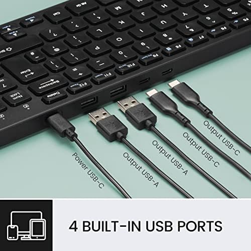Transform Your Workspace with the Perixx PERIBOARD-215 B US Wired Keyboard – Ultra-Slim Design, Scissor Switch Keys for Silent Precision, Dual USB-A & USB-C Ports for Ultimate Connectivity, Detachable Cable for On-the-Go Convenience, Sleek Black Finish Perfect for Any Aesthetic, Compatible Across Multiple Operating Systems for Versatile Use – Elevate Your Typing Experience Today!