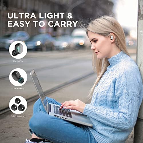 HTC True Wireless Bluetooth Earbuds 2 – Superior ENC Noise Cancellation for Crystal-Clear Calls, IPX5 Waterproof for Active Lifestyles, 32 Hours of Playtime, Integrated Mic & Volume Control for Enhanced Gaming, Running, and Daily Use – Exceptional Sound Quality & Compatibility