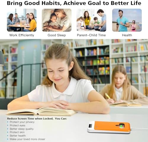 Cell Phone Lock Box with Timer,Portable Timed Phone Lock Box for iPhone and Android Phones, Self-Control Timer Phone Locker to Help Kids,Students Focus Back – Enhanced Compatibility and Speed