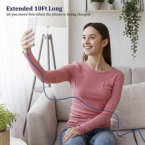 Experience Effortless Charging with Excgood 10 ft Right Angle USB Type C Cable – 4-Pack of Vibrant Colors for Ultimate Versatility with Fast Charging for i Phone 16/15, Galaxy S24/S23/A15/A03 s/S10/S9/S8/Note, and Pixel Devices – Perfect for Gaming and Streaming