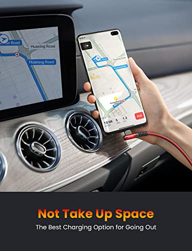 AINOPE Right Angle USB C Cable – 2-Pack (10 ft + 10 ft) Fast Charging 3.1 A Nylon Braided Charger for Enhanced Device Compatibility, Ideal for Gaming and Multitasking, Durable Black Design