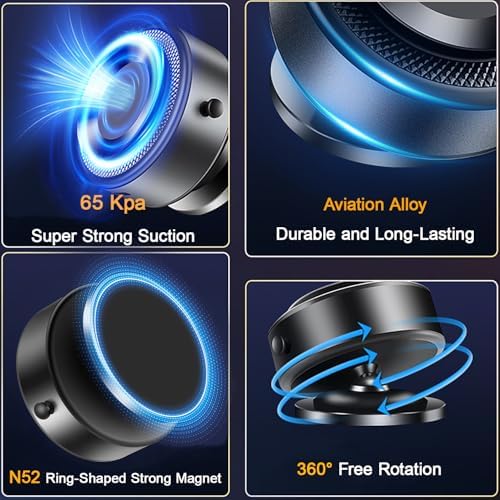 Revolutionary 360° Magnetic Phone Holder with Electric Suction Cup – Ultimate Versatile Mount for Cars, Gyms, and Bathrooms – Effortless Compatibility with Mag Safe i Phones and Android Devices – Experience Unmatched Stability and Hands-Free Convenience on Smooth Surfaces