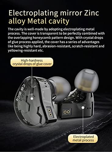 Unleash Your Sound with KBEAR Xuanwu In-Ear Monitors: Premium Audiophile Earphones Featuring Metal Cavity Design, Detachable 2-Pin OFC Silver-Plated Cable – Ideal for Musicians and Singers Seeking Exceptional Audio Performance (Gunmetal Finish, No Mic)