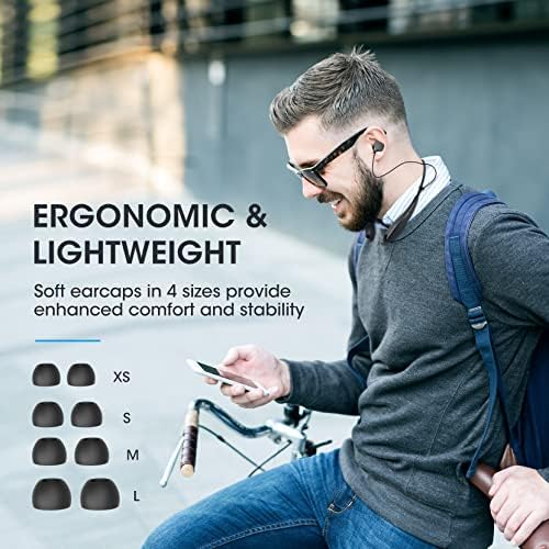 YOSDOM Waterproof Neckband Bluetooth Headphones – 24+ Hour Playtime, Shark Jaw Design for Secure Fit, Noise Isolation & Built-in Mic, Enhanced Compatibility for Active Lifestyles, IPX7 Rated for Gym & Outdoor Use, Call Vibration Alerts for Unmissable Connectivity