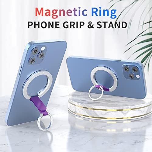 Magnetic 2-in-1 Phone Grip & Kickstand – Rapid X Snapo for i Phone 12-15 Series – Lightweight Aluminum Holder with 360° Flexibility and Enhanced Compatibility – Perfect for Hands-Free Viewing in Multiple Colors