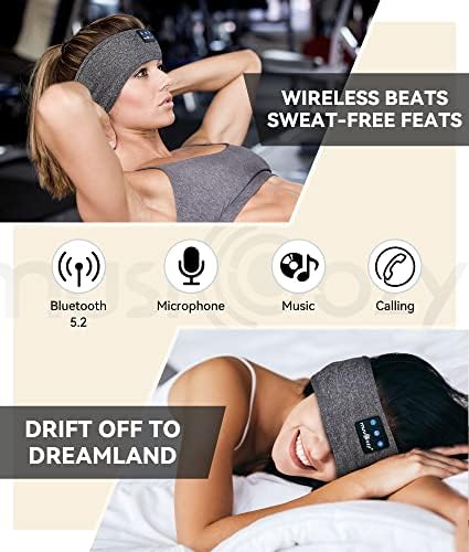 MUSICOZY Bluetooth 5.4 Sleep Headband Headphones – Ultimate Wireless Comfort for Sleep, Workouts, and Travel – The Perfect Gift for Active Lifestyles with Rapid Pairing and Sweatproof Design