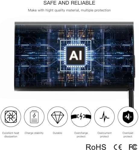 High-Efficiency 65 W USB-C Power Adapter for Dell Laptops – Universal Compatibility with Latitude & XPS Series – Fast Charging for Enhanced Performance and Durability – Ideal for Home and Office Use – Meets OEM Standards – 24/7 Customer Support