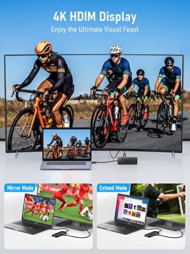 Lemorele 10-in-1 USB C Hub Adapter for Mac Book Pro & Air – Ultimate Multiport Solution with 4 K HDMI, Gigabit Ethernet, 100 W Power Delivery & Fast USB 3.0 Transfer – Perfect for Windows, i Pad & More – Unmatched Connectivity & Speed for Professionals