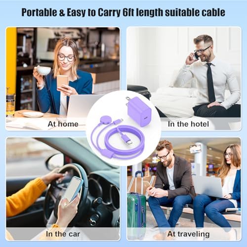 Revolutionary 2-in-1 USB C Magnetic Charger for Apple Devices – MFi Certified 20 W Fast Charge Cable with 6-ft Flexibility for Ultimate Convenience – Perfect Compatibility with Apple Watch Series 8/7/SE/6/5/4/3/2/1 and i Phone 14/13/12/11/XS – Your Premium Solution for Rapid Power Delivery on the Go
