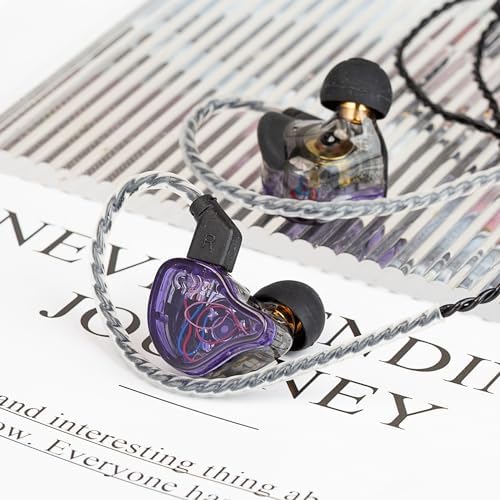 YINYOO KZ ZST Colorful Hybrid In-Ear Earphones – 1 BA + 1 DD Hi-Fi Wired Gaming Headset with Noise Isolation for Superior Audio Clarity – Stylish, Ergonomic Design for Enhanced Comfort and Compatibility