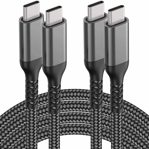 15 FT USB-C to USB-C Charging Cable (2 Pack, 60 W) – High-Speed Data Transfer & Power Delivery for i Phone 15 Pro, Samsung Galaxy S23/S22, Google Pixel 6 Pro, and More – Ultimate Compatibility & Durability for On-the-Go Charging Solutions