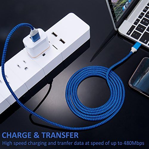 10 ft USB C Fast Charging Cable 3-Pack – Durable Nylon Braided Type C Charger for Android & i Phone 16/15 Pro Max, Samsung Galaxy S25/S24/S23 – Enhanced Performance, Versatile Compatibility & Rapid Data Transfer