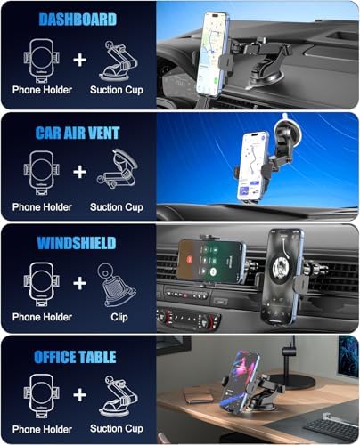 Revolutionize Your Driving Experience with MOYAC 15 W Wireless Car Charger: Auto-Clamping Phone Holder for i Phone 11-16 & Samsung Galaxy S10+ to S24 Ultra – Effortless Hands-Free Use & Optimal Visibility for Every Journey