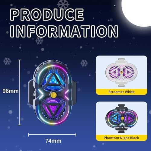 Neveika Phone Cooler, Cellphone Radiator with Dual Semi-Conductor Cooling Chip, Mobile Phones with a Width of 6 to 8 cm for Tiktok Live Streaming, Outdoor Vlog, Mobile Gaming. – Enhanced Compatibility and Speed