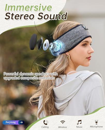 Ergonomic Bluetooth Sleep Headphones: Wireless Sports Headband with Hi-Fi Stereo Sound for Ultimate ASMR Relaxation – Lightweight, Cozy Audio Solution for Men and Women, Perfect for Meditation and Restful Sleep