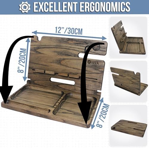 BarvA Two Phone Docking Station | Foldable Night Stand Desk Organizer | Rustic Nightstand Organizer | Tablet Smart Watch Earbuds Charging Station | Dresser Phone Stand | Bed Room Decor Gifts for Men – Enhanced Compatibility and Speed