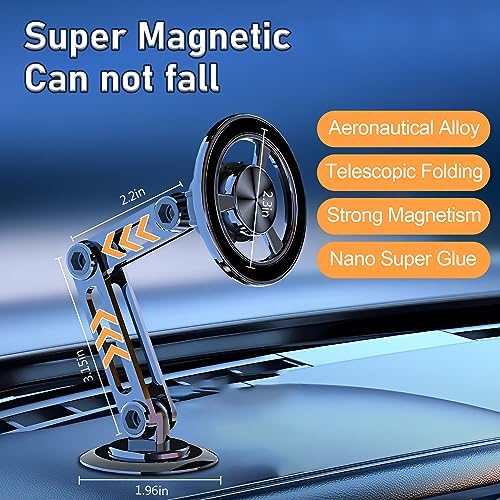 Revolutionary 360° PRO Magnetic Suction Phone Holder for Car – Ultra-Strong Magnet Dashboard Mount for All Smartphones – Compact Alloy Design for Hands-Free Safety and Seamless Navigation – Effortless Installation in Sleek Black Finish – Perfect for Enhanced Road Connectivity and Optimal Viewing Angles