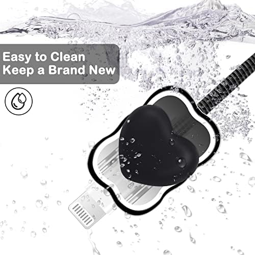 Charming Kawaii Waves DIY Cable Protector for i Phone Chargers – 3 D Love Heart Design, Durable Data Cable Saver for i Phone 11, 12, 13, 14, Pro Max, XS, XR, X, 7, 8 Plus – Lightweight & Easy to Install for Enhanced Charging Experience – Perfect i Phone Charger Accessory to Prevent Fraying and Damage