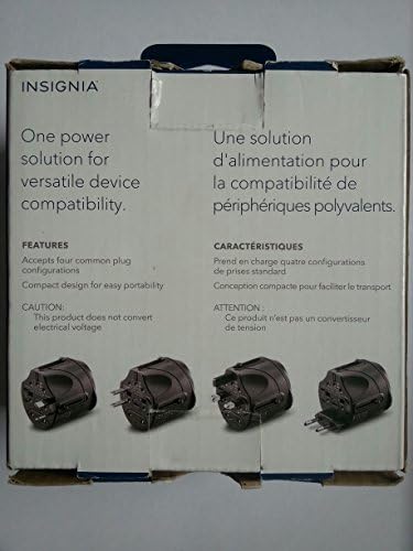 INSIGNIA NS-TADPT1-C Universal Travel Power Adapter – Compact Global Charger with Surge Protection, Fast Charging Technology, and Dual USB Ports for Effortless International Device Connectivity
