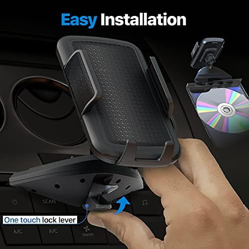 Bestrix Premium CD Slot Car Phone Holder – Universal Hands-Free Mount for i Phone 14/13/12/11 & Galaxy S22/S21/S20 – Secure Grip & Adjustable Viewing Angles for Safe Driving – Effortless Installation & Sleek Design for Modern Vehicles