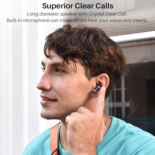 TOZO A2 Mini Wireless Earbuds – Bluetooth 5.3 Lightweight In-Ear Headphones with Advanced Waterproof Technology, Exceptional Sound Quality, and Ergonomic Design for Music, Calls, and Active Lifestyles – Portable Charging Case Included in Elegant Black Finish