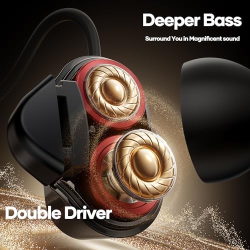 Linklike IPX7 Waterproof Bluetooth Neckband Headphones – 100-Hour Playtime Wireless Earbuds with Superior HD Sound Quality and 4 Dynamic Drivers – Ideal for Active Lifestyles, Running, Gym, and Outdoor Use – Seamless Device Compatibility and Secure Comfort Fit