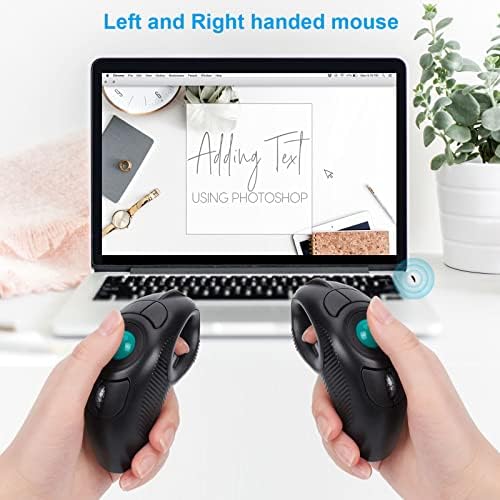 Experience Effortless Control with the Welspo Wireless USB Handheld Finger Trackball Mouse – Ergonomic Design & Laser Pointer for Seamless Presentations and Enhanced Navigation