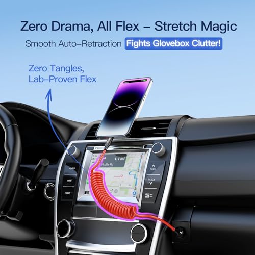 AGVEE 2 Pack 3 ft Coiled USB-C to Lightning Charging Cable – MFi Certified 30 W PD Fast Charging Cord for i Phone, i Pad, and i Pod with Tangle-Free Design in Sleek Dark Gray – Perfect for Car Use and Enhanced Device Performance