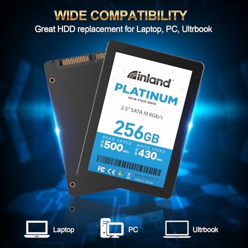 Transform Your Tech with INLAND Platinum 1 TB SATA III SSD – Ultra-Fast 2.5″ Solid State Drive Featuring Advanced TLC 3 D NAND for Superior Performance and Reliability, Ideal for Gamers and Creatives
